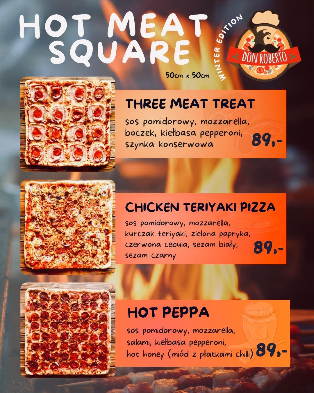Menu sezonowe Square Pizza